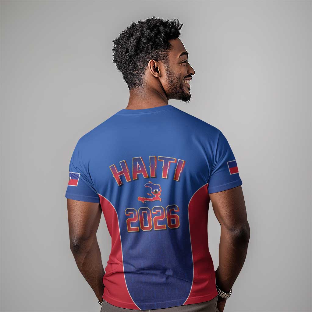 Afro-Haitians World Football 2026 T shirt Haiti est de Retour Blue Voodoo Veve Spirits LT9