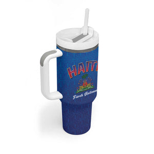 Afro-Haitians World Football 2026 Tumbler With Handle Haiti est de Retour Blue Voodoo Veve Spirits - African Pride