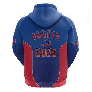 Afro-Haitians World Football 2026 Zip Hoodie Haiti est de Retour Blue Voodoo Veve Spirits - African Pride