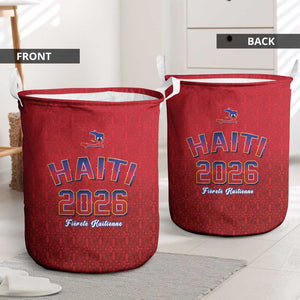 Afro-Haitians World Football 2026 Laundry Basket Haiti est de Retour Red Voodoo Veve Spirits - African Pride