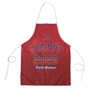 Afro-Haitians World Football 2026 Apron Haiti est de Retour Red Voodoo Veve Spirits