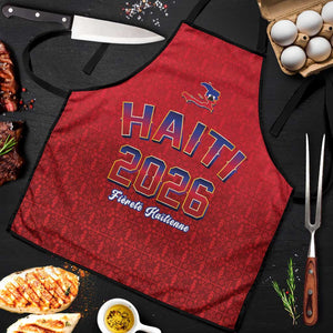 Afro-Haitians World Football 2026 Apron Haiti est de Retour Red Voodoo Veve Spirits
