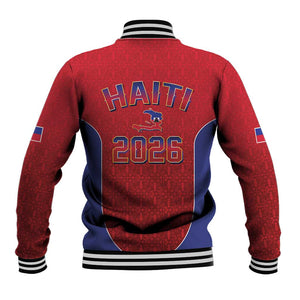 Afro-Haitians World Football 2026 Baseball Jacket Haiti est de Retour Red Voodoo Veve Spirits - African Pride