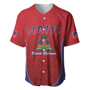 Afro-Haitians World Football 2026 Baseball Jersey Haiti est de Retour Red Voodoo Veve Spirits LT9