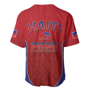 Afro-Haitians World Football 2026 Baseball Jersey Haiti est de Retour Red Voodoo Veve Spirits LT9