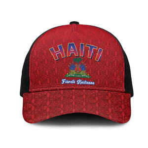 Afro-Haitians World Football 2026 Baseball Net Cap Haiti est de Retour Red Voodoo Veve Spirits - African Pride