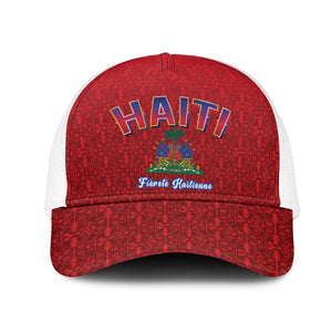 Afro-Haitians World Football 2026 Baseball Net Cap Haiti est de Retour Red Voodoo Veve Spirits - African Pride