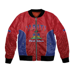Afro-Haitians World Football 2026 Bomber Jacket Haiti est de Retour Red Voodoo Veve Spirits - African Pride