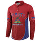 Afro-Haitians World Football 2026 Button Sweatshirt Haiti est de Retour Red Voodoo Veve Spirits