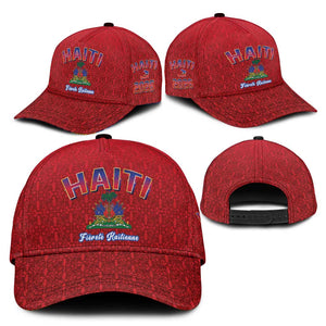 Afro-Haitians World Football 2026 Classic Cap Haiti est de Retour Red Voodoo Veve Spirits - African Pride