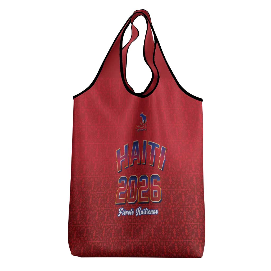 Afro-Haitians World Football 2026 Grocery Bag Haiti est de Retour Red Voodoo Veve Spirits - African Pride