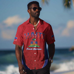 Afro-Haitians World Football 2026 Hawaiian Shirt Haiti est de Retour Red Voodoo Veve Spirits LT9