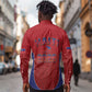 Afro-Haitians World Football 2026 Long Sleeve Button Shirt Haiti est de Retour Red Voodoo Veve Spirits - African Pride