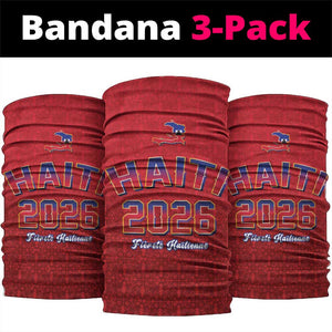 Afro-Haitians World Football 2026 Neck Gaiter Haiti est de Retour Red Voodoo Veve Spirits - African Pride