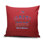Afro-Haitians World Football 2026 Pillow Cover Haiti est de Retour Red Voodoo Veve Spirits