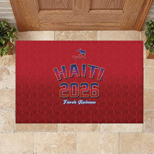 Afro-Haitians World Football 2026 Rubber Doormat Haiti est de Retour Red Voodoo Veve Spirits - African Pride