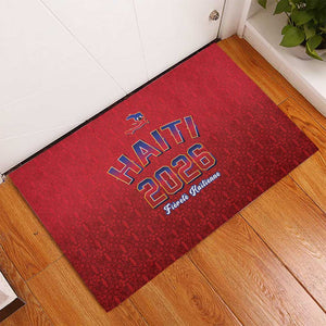 Afro-Haitians World Football 2026 Rubber Doormat Haiti est de Retour Red Voodoo Veve Spirits - African Pride
