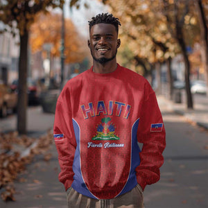 Afro-Haitians World Football 2026 Sweatshirt Haiti est de Retour Red Voodoo Veve Spirits - African Pride