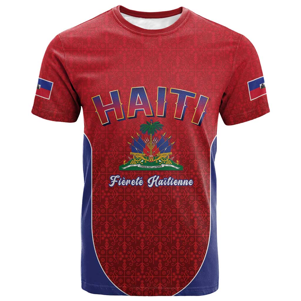 Afro-Haitians World Football 2026 T shirt Haiti est de Retour Red Voodoo Veve Spirits LT9