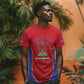 Afro-Haitians World Football 2026 T shirt Haiti est de Retour Red Voodoo Veve Spirits LT9