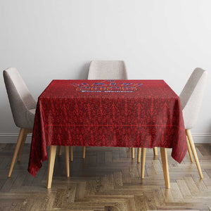 Afro-Haitians World Football 2026 Tablecloth Haiti est de Retour Red Voodoo Veve Spirits - African Pride