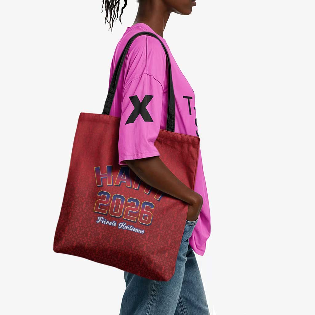 Afro-Haitians World Football 2026 Tote Bag Haiti est de Retour Red Voodoo Veve Spirits