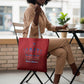 Afro-Haitians World Football 2026 Tote Bag Haiti est de Retour Red Voodoo Veve Spirits