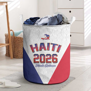 Afro-Haitians World Football 2026 Laundry Basket Haiti est de Retour White Voodoo Veve Spirits - African Pride