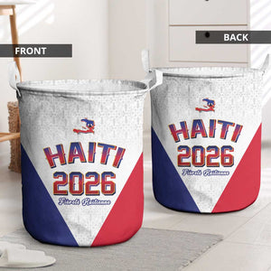 Afro-Haitians World Football 2026 Laundry Basket Haiti est de Retour White Voodoo Veve Spirits - African Pride