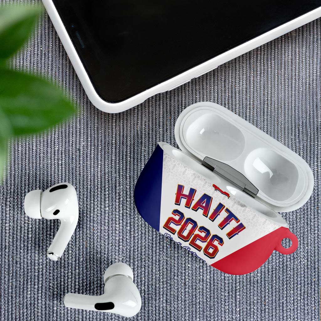 Afro-Haitians World Football 2026 AirPods Case Haiti est de Retour White Voodoo Veve Spirits