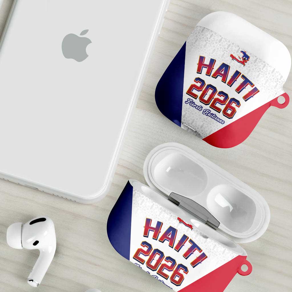 Afro-Haitians World Football 2026 AirPods Case Haiti est de Retour White Voodoo Veve Spirits