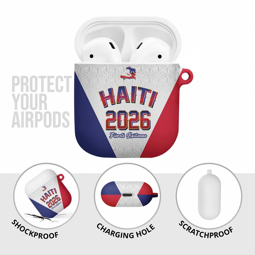 Afro-Haitians World Football 2026 AirPods Case Haiti est de Retour White Voodoo Veve Spirits