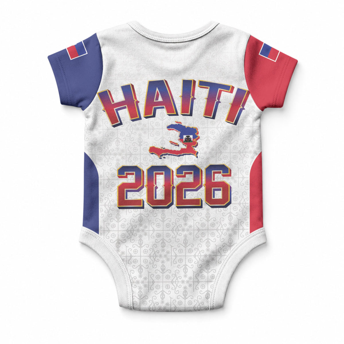 Afro-Haitians World Football 2026 Baby Onesie Haiti est de Retour White Voodoo Veve Spirits