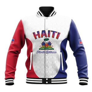 Afro-Haitians World Football 2026 Baseball Jacket Haiti est de Retour White Voodoo Veve Spirits - African Pride