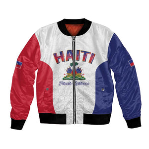 Afro-Haitians World Football 2026 Bomber Jacket Haiti est de Retour White Voodoo Veve Spirits - African Pride