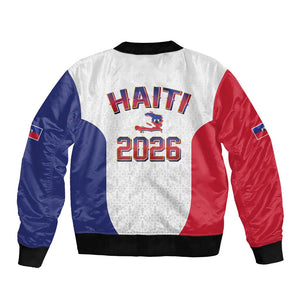 Afro-Haitians World Football 2026 Bomber Jacket Haiti est de Retour White Voodoo Veve Spirits - African Pride
