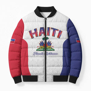 Afro-Haitians World Football 2026 Bomber Puffer Jacket Haiti est de Retour White Voodoo Veve Spirits