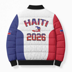 Afro-Haitians World Football 2026 Bomber Puffer Jacket Haiti est de Retour White Voodoo Veve Spirits