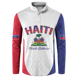 Afro-Haitians World Football 2026 Button Sweatshirt Haiti est de Retour White Voodoo Veve Spirits