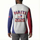 Afro-Haitians World Football 2026 Button Sweatshirt Haiti est de Retour White Voodoo Veve Spirits
