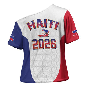 Afro-Haitians World Football 2026 Cross Shoulder Shirt Haiti est de Retour White Voodoo Veve Spirits