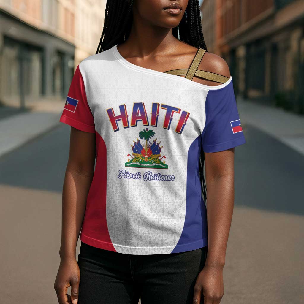 Afro-Haitians World Football 2026 Cross Shoulder Shirt Haiti est de Retour White Voodoo Veve Spirits