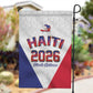 Afro-Haitians World Football 2026 Garden Flag Haiti est de Retour White Voodoo Veve Spirits - African Pride