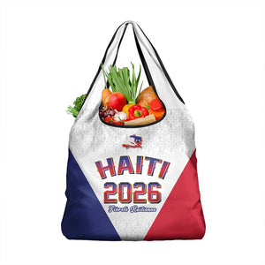 Afro-Haitians World Football 2026 Grocery Bag Haiti est de Retour White Voodoo Veve Spirits - African Pride