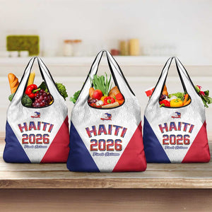 Afro-Haitians World Football 2026 Grocery Bag Haiti est de Retour White Voodoo Veve Spirits - African Pride