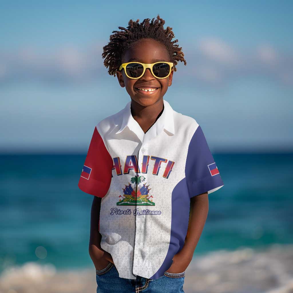 Afro-Haitians World Football 2026 Kid Hawaiian Shirt Haiti est de Retour White Voodoo Veve Spirits LT9