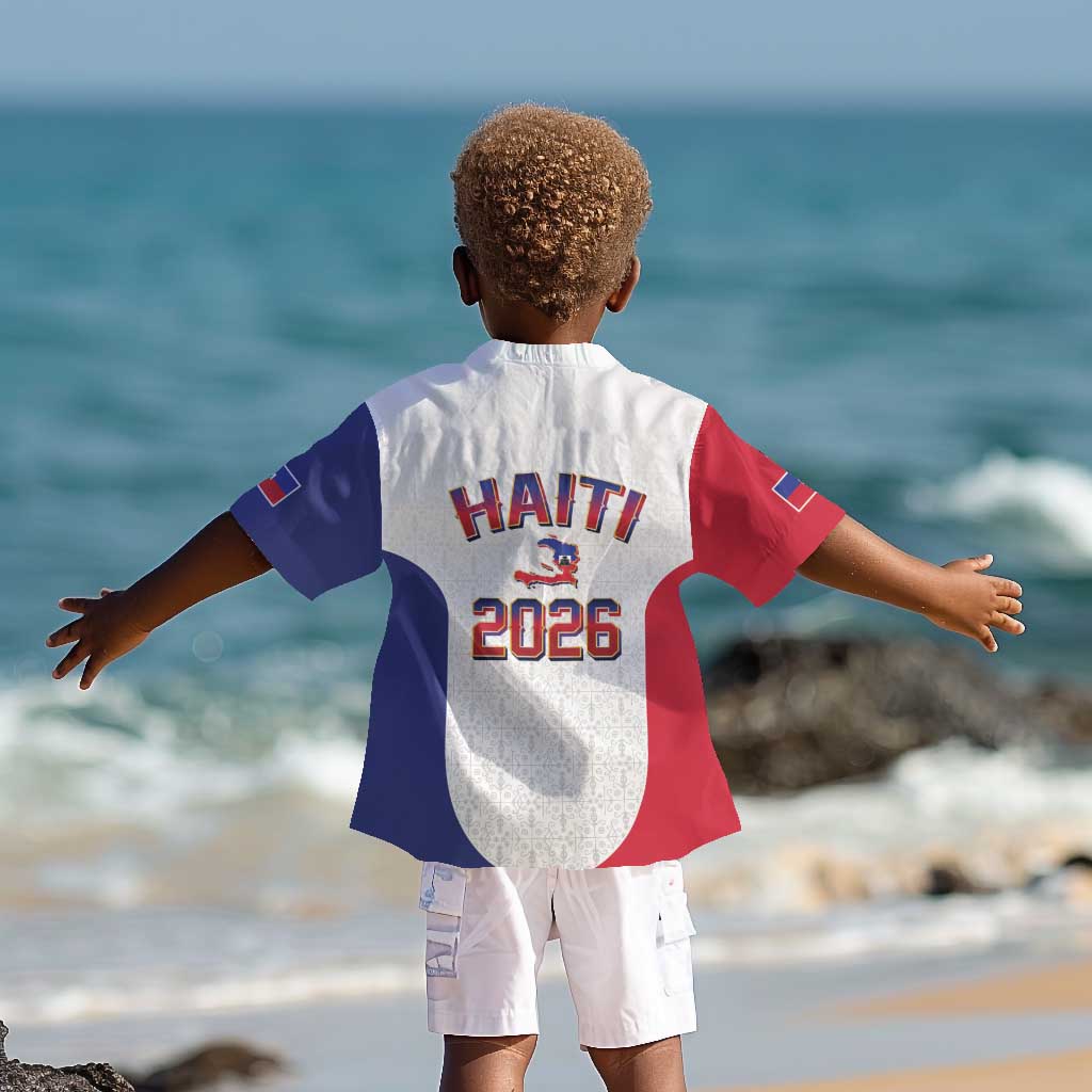 Afro-Haitians World Football 2026 Kid Hawaiian Shirt Haiti est de Retour White Voodoo Veve Spirits LT9