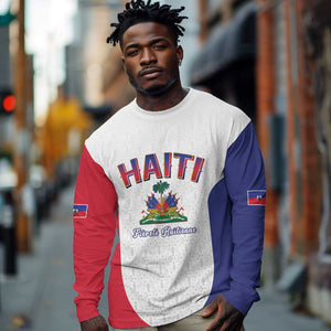 Afro-Haitians World Football 2026 Long Sleeve Shirt Haiti est de Retour White Voodoo Veve Spirits - African Pride