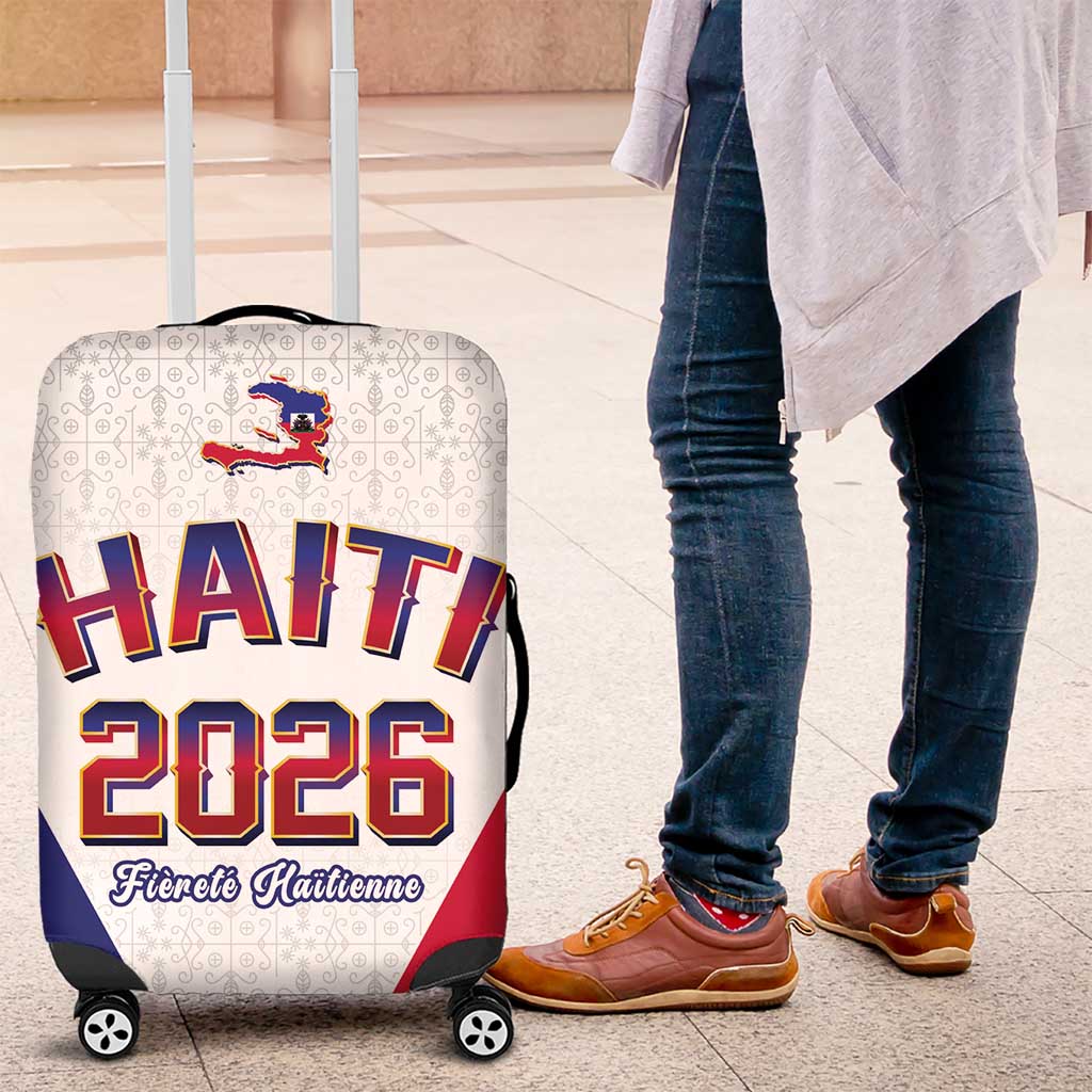 Afro-Haitians World Football 2026 Luggage Cover Haiti est de Retour White Voodoo Veve Spirits - African Pride