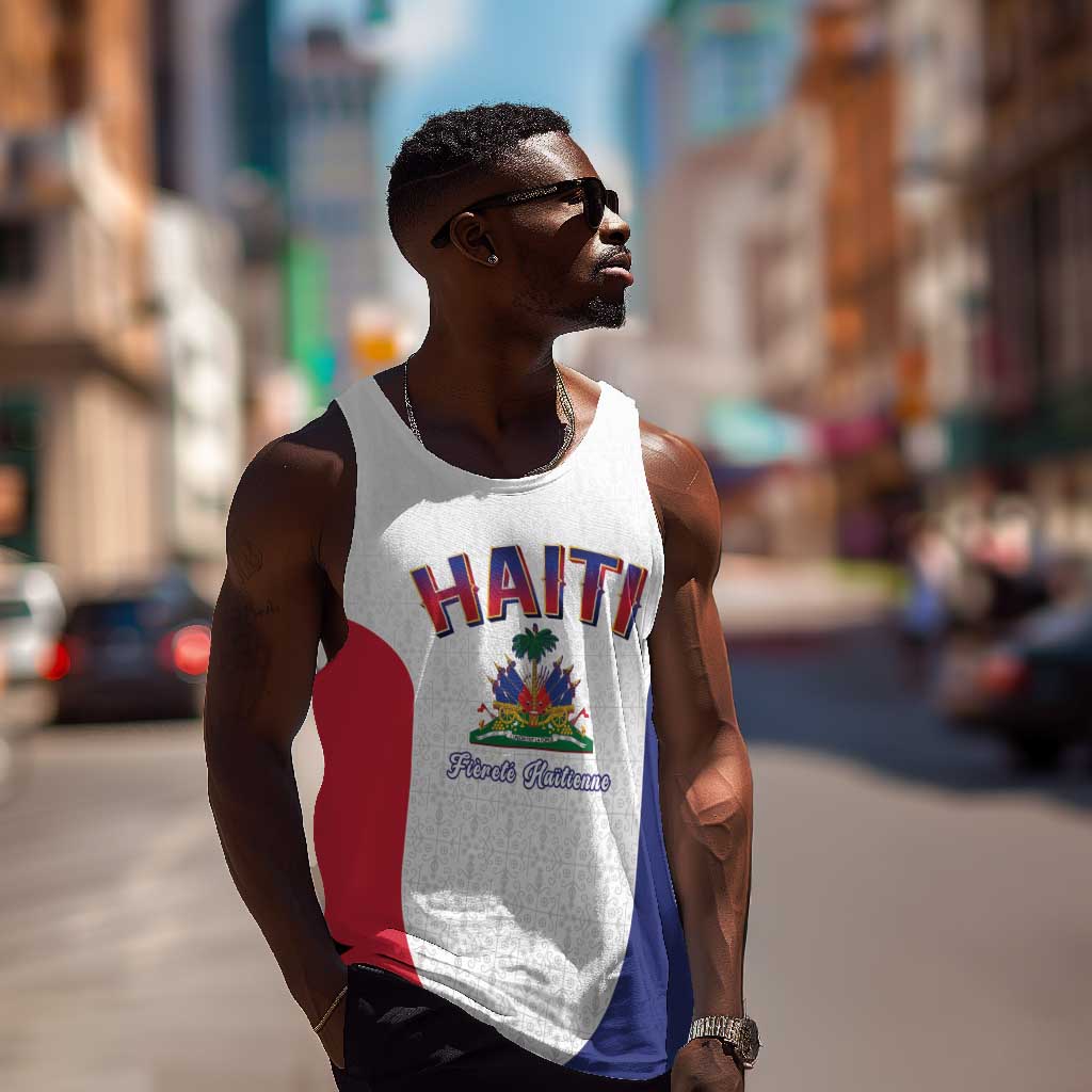 Afro-Haitians World Football 2026 Men Tank Top Haiti est de Retour White Voodoo Veve Spirits - African Pride